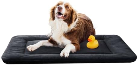 Dog Crate Pad Washable Dog Bed for Crate Large Cozy Mat 48-Inch Dark Gray by VERZEY