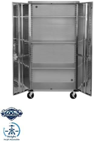 Heavy-Duty Commercial Storage Cabinet (Granite Gray, 36" W x 18" D x 72" H) - Image 4