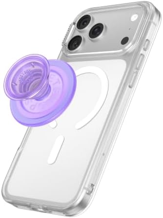 PopSockets Phone Grip for MagSafe, Magnetic Holder- Clear Lavender by PopSockets