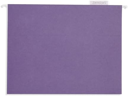Blue Summit Supplies 25 Hanging File Folders, Letter Size, Purple - Image 6