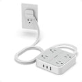 TESSAN Surge Protector Flat Extension Cord 5Ft, Flat Plug Power Strip by TESSAN