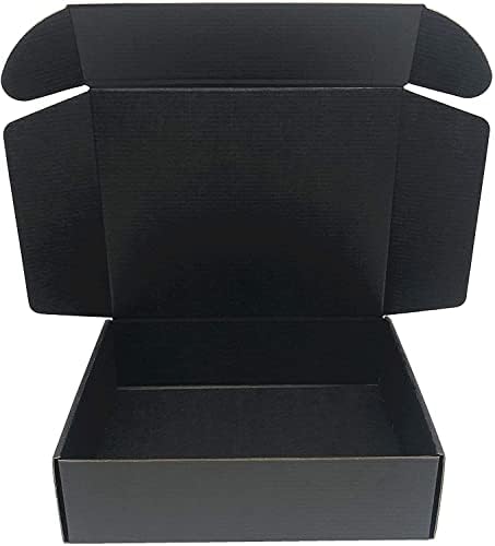 Black Shipping Boxes 14.5 x 10.6 x 2.7 Inch Cardboard Storage Box 10 Pack by NO.1987+commerce