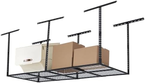GarveeHome Garage Ceiling Storage Racks - Heavy Duty, 96'' * 36'', Adjustable Cold Rolled Steel Racks, 600 lb. Loading Weight Capacity by GarveeHome
