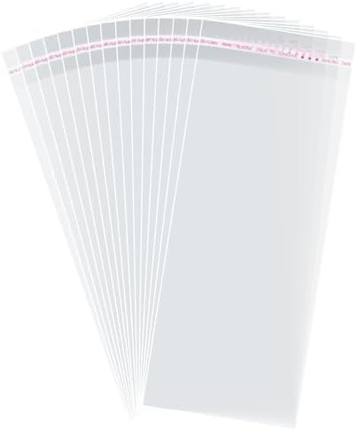 Morepack 4x9 In Cookie Bags Clear Self Sealing Cellophane Treat Bags 200Pcs by Morepack