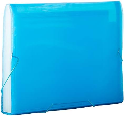 JAM PAPER Accordion Folders - 13 Pocket Plastic Expanding File - Letter Size - 9 x 13 - Blue Grid - 2/Pack - Image 4