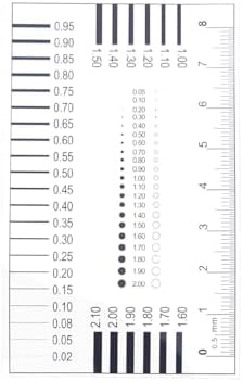 High Precision 1 Micron SEC Size Estimation Chart Transparency Defect Diameter Area Measure 1/5/10 Pieces Pack (10, 2) by ORBITRANSIT