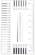 High Precision 1 Micron SEC Size Estimation Chart Transparency Defect Diameter Area Measure 1/5/10 Pieces Pack (10, 2) by ORBITRANSIT