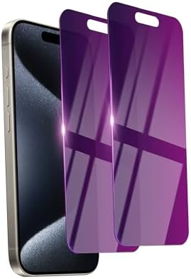 2 Pack Privacy Screen Protector for iPhone 15 Pro Tempered Glass by IfaeveusScreenProtector