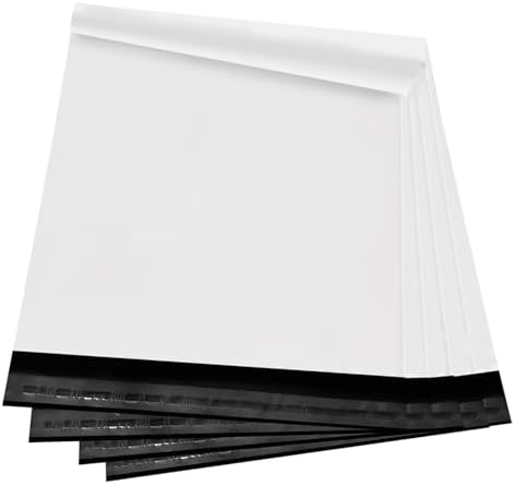 White Poly Mailers 12x15.5 Inch, 100 Pack by Unknown