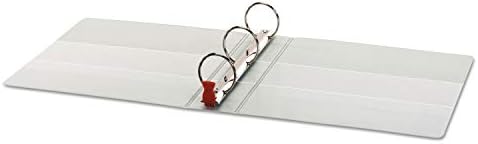 Cardinal 3 Ring Binder, 2 Inch Premier Easy Open Binder, ONE-Touch Locking Round Rings, 425-Sheet Capacity, ClearVue Cover, PVC-Free, White (11120) - Image 3