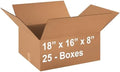 (18 x 16 x 8) - (25 Pack) Corrugated Cardboard Boxes for shipping and moving up to 65 lbs by Unknown