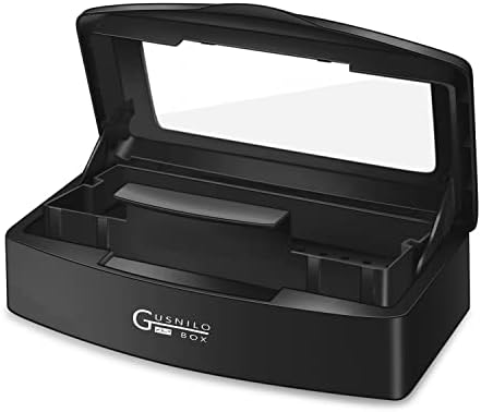nail art tools sterilizer box for nail tools, tweezers, hair salon, spa and trimmer manicure equipment (1 piece, black) by Gusnilo