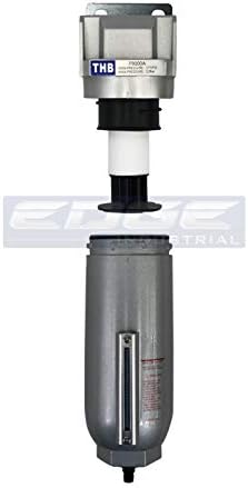 HEAVY DUTY INDUSTRIAL RATED HIGH FLOW PARTICULATE FILTER, IN-LINE WATER TRAP FOR COMPRESSED AIR LINE SYSTEMS, 5 MICRON WITH METAL BOWL AND AUTO DRAIN (3/4" NPT, 11oz) - Image 3