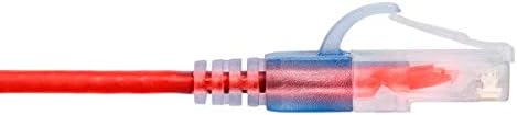 Monoprice Cat6A Ethernet Patch Cable - 10-Pack, Snagless RJ45, 550Mhz, 10G, UTP, Pure Bare Copper Wire, 30AWG, 0.5 Feet, Red - SlimRun Series - Image 4