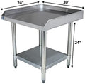 30" x 24" Stainless Steel Equipment Grill Stand with Undershelf | Heavy Duty 18-Gauge Top | NSF Certified Table for Commercial Kitchens & Utility Use by ExpressKitchQuip