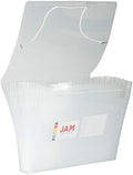 JAM PAPER Accordion Folders - 13 Pocket Plastic Expanding File - Letter Size - 9 x 13 - Clear - 2/Pack by JAMPaper