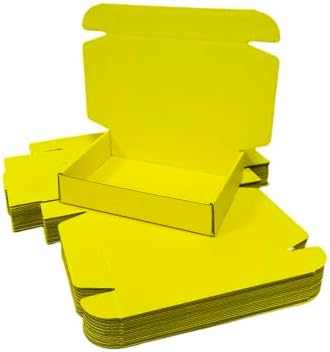 100 Pack 4.1x3x1.2 in Lemon Yellow Mini Shipping Boxes - Image 2