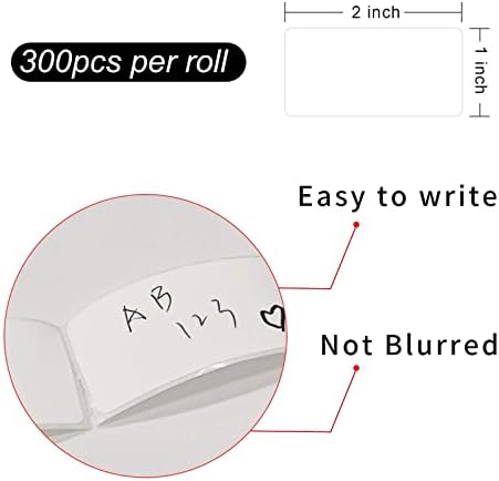 Removable Freezer Labels, Date Label 1x2 Inch Food Storage Stickers, Waterproof Oil Resistant Easy Clean Leaves no Residue 300 Total Per Roll (Pack of 2) - Image 2