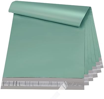 Metronic Large Poly Mailers 24x24 100 PCS, Strong Adhensive Shipping Bags for Clothing, Waterproof Shipping Envelopes for Small Business, Tear-resistant Mailers Poly Bags in Grayed Jade Green by METRONIC