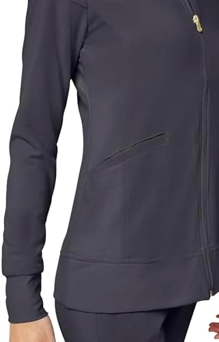 Cherokee iFlex Scrub Jacket for Women 2 Pocket Zip Front - Image 6