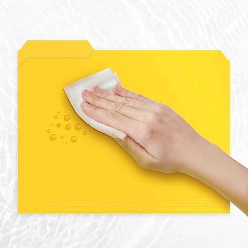 Dunwell Plastic Colored File Folders (48 Pack), 1/3 Tab Filing Folders for 8.5x11 Letter Size Documents, Assorted Colors, Acid-Free Poly, Includes Labels - Image 6