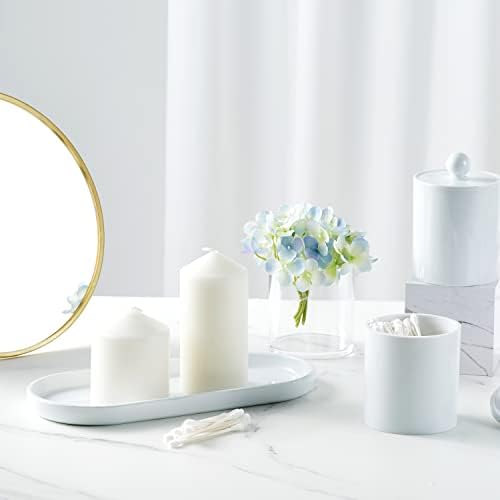 SheeChung Acrylic Vanity Tray, Bathroom Makeup Organizer Countertop, White - Image 5