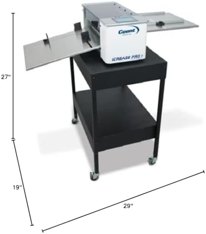 Count CTS100, Mobile Cart for Your Table-Top Equipment, Heavy-Duty Steel with a Black Powder Coat, an Extra Shelf for Additional Storage, and Stem Casters with Locking Wheels - Image 3