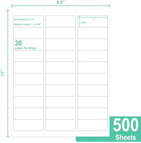 L LIKED 1" x 2-5/8" Address Labels 30/Sheet 15000 Labels 500 Sheets - Image 2