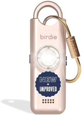 She’s Birdie 3.0 New Version – The Original Personal Safety Alarm for Women by Women–Loud Siren, Flash Light and Rechargeable Battery in a Variety of Colors (Metallic Rose Pink) by ShesBirdie