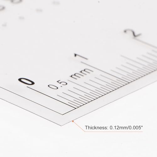 HARFINGTON 5pcs High Precision SEC Size Estimation Chart 8cm 0.5mm Transparency Flaw Detection Film Ruler for Diameter and Line Width Defects Measuring - Image 4