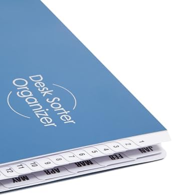 Smead Desk File/Sorter, Daily (1-31) and Monthly (Jan-Dec), 43 Dividers, Letter Size, Dark Blue (89235) (Pack of 10) - Image 3