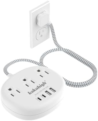 Small Extension Cord with USB C - 5 FT Short Extension Cord by YourBetterchoice