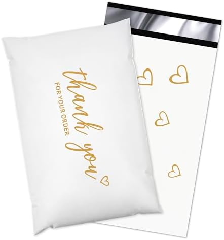 JinRuiKJ Thank You Poly Mailers 6x9 Inch, 100 PCS, White by JinRuiKJ