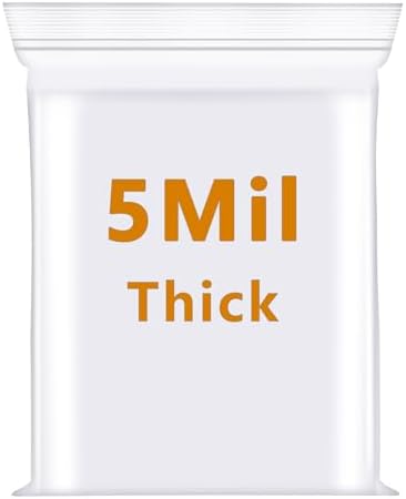 200 PCS 2"x 3"Thick 5 Mil Reclosable Small Clear Zip Poly Lock Plastic Bags by Foopama
