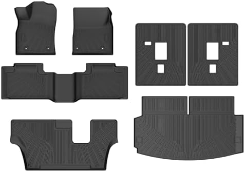 Durango Floor Mats and Cargo Liner w/backrest Mat Fit for Dodge Durango (7-Seater) 2016-2025 2026, All Weather Floor Liner for Durango Accessories Heavy Duty by cartist