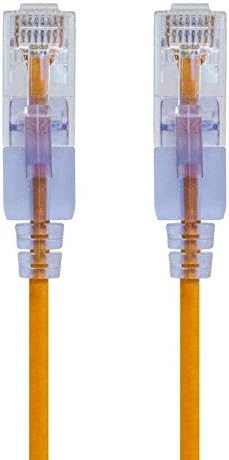 Monoprice Cat6A Ethernet Patch Cable - 7 Feet - Yellow (10 Pack) Snagless RJ45 550Mhz UTP Pure Bare Copper Wire 10G 30AWG - SlimRun Series by Monoprice