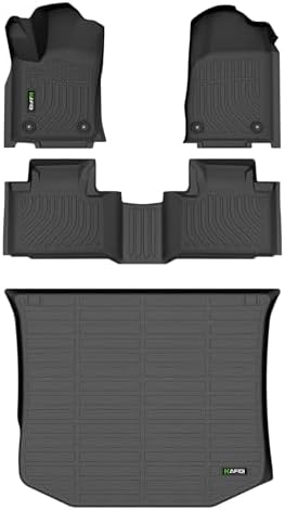 All Weather Car Floor Mats & Cargo Liner for Grand Cherokee 2016-2021/ Grand Cherokee WK 2022 (Not for L) Custom Fit Full Set Accessories - Black by HAFIDI