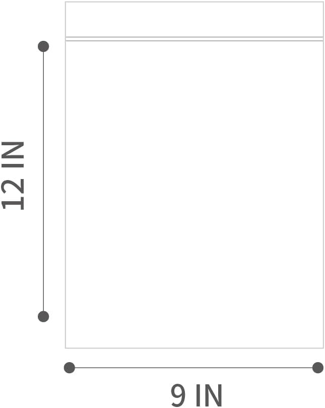 9" X 12" 2 Mil Clear Reclosable Zip Plastic Poly Bags - Image 2