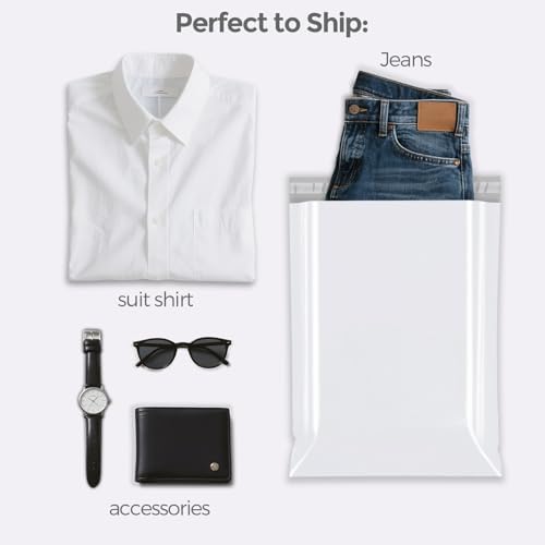 Fuxury Poly Mailers 10x13 Inch 1000Pcs,Bulk Shipping Bags for Clothes,White - Image 4