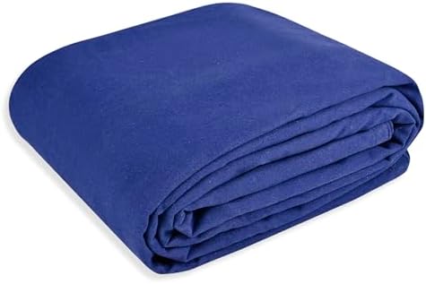 WHITEDUCK Canvas Tarp 18 oz. Heavy Duty Water Repellent UV Resistant, Rustproof Grommets, Industrial & Commercial Use Cloth Tarp (Cut Size: 8'x12', Finished Size: 7'6"x11'6", Blue) - Image 7