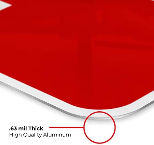 FDC Right Arrow Sign, Red Background, - Image 6