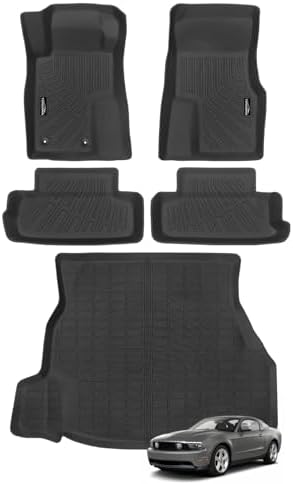 All Weather TPE Floor Mat Set for 2010-2014 Ford Mustang by TongamaAllWeatherFloorMats