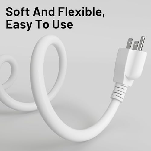 Vockjour 16/3 White Indoor Outdoor Extension Cord 20 Ft Waterproof - Image 5