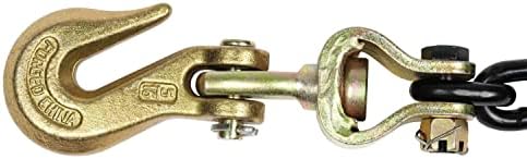 Mytee Products 4 Pcs G70 5/16" Chain & Easy Binder Kit - (2) 5/16"-3/8" Easy Ratcheting Chain Load Binder & (2) 5/16" x 20' G70 Transport Chain w/Grab Hooks - 4700 lbs WLL for Truck Trailer Tie Down - Image 7