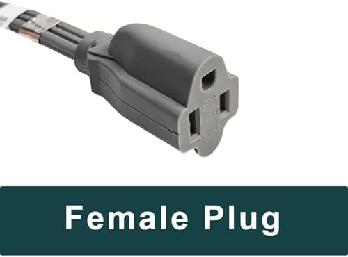 EP 3 Ft Heavy Duty Appliance Extension Cord, 14 AWG 3-Prong Flat Plug, Gray - Image 5