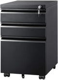 DEVAISE 3 Drawer File Cabinet with Lock, Fully Assembled Except Casters by DEVAISE