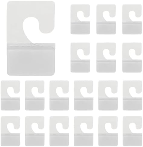 Clear Plastic Self Adhesive Hang Tags, 300Pcs by Rierdge