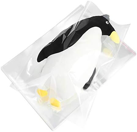 100 Pack 18" x 24" Large Thick 1.6Mil Clear Resealable Cello Self Adhesive Seal Bags Heavy Duty Plastic Packaging T-Shirt Clothes Clothing Gifts Cellophane Poly Bags by Unknown