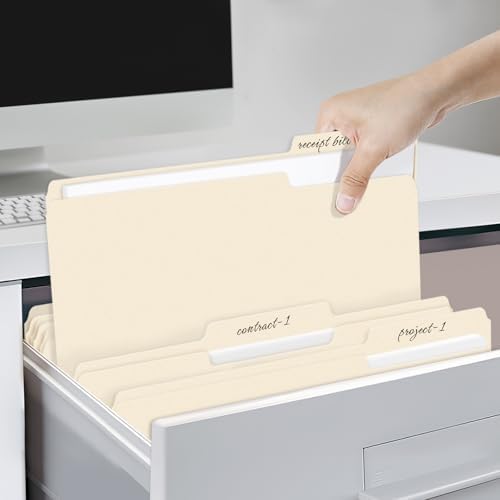 SUNEE File Folders, 18 Pack Manilla Folders 8.5 x 11, 1/3 Cut Tab for Easy Labeling and Organization, Durable Standard Paper for Home, Office, School Filing - Image 6