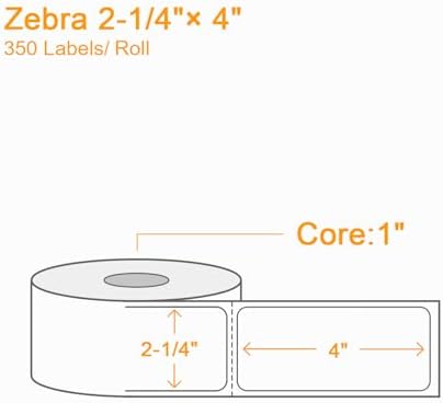 4200 Pcs Labelebal 3-Proof 1" Core 12 Rolls 2-1/4" x 4" Direct Thermal Label Multipurpose Shipping Address Mailing Barcodes Labels Compatible for Zebra 2844 & Rollo Desktop Label Printer - Image 2